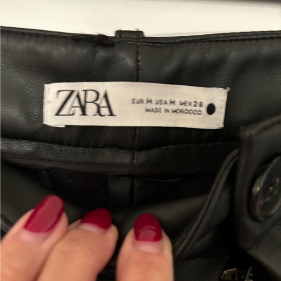 Zara Faux Leather Pants - Picture 2 of 5